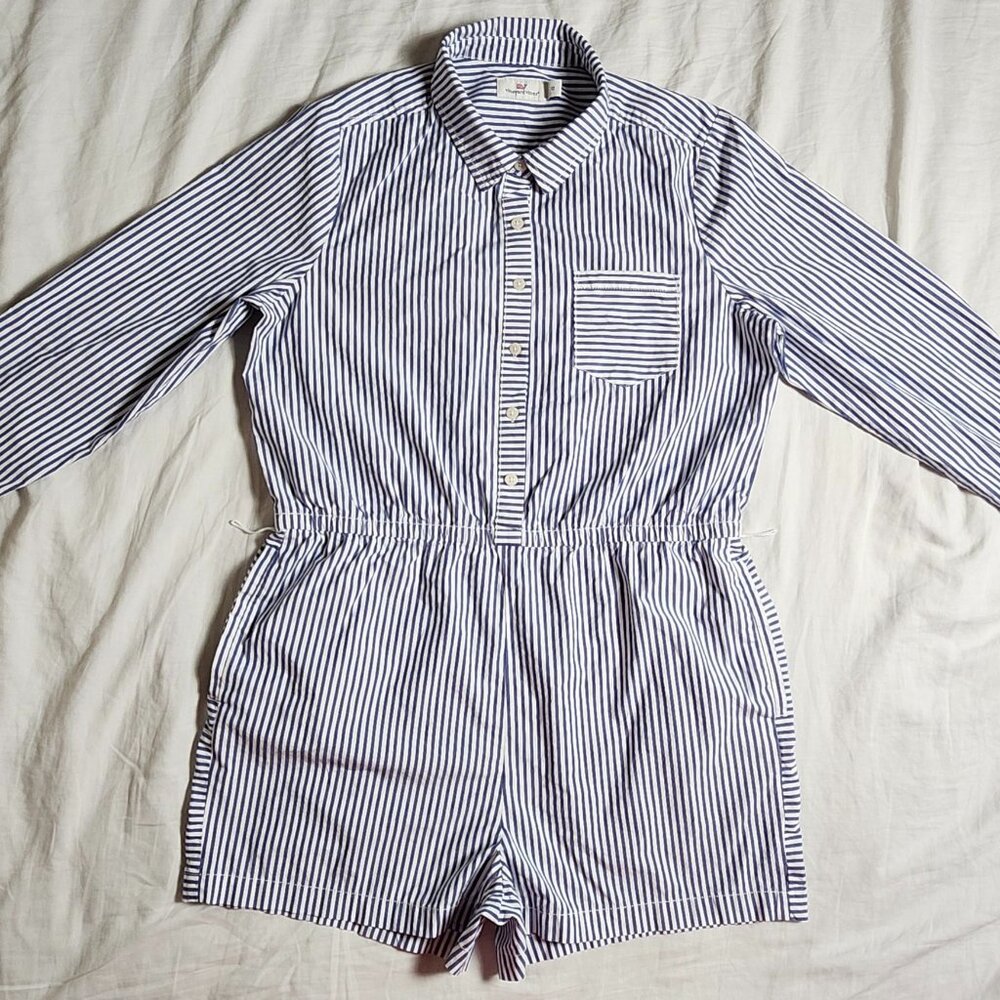 Vineyard Vines Blue & White Jumpsuit Long Sleeve  Size Women's 12